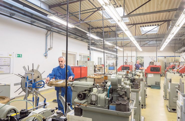 Die Hauptproduktionsstätte von Evva in Wien.